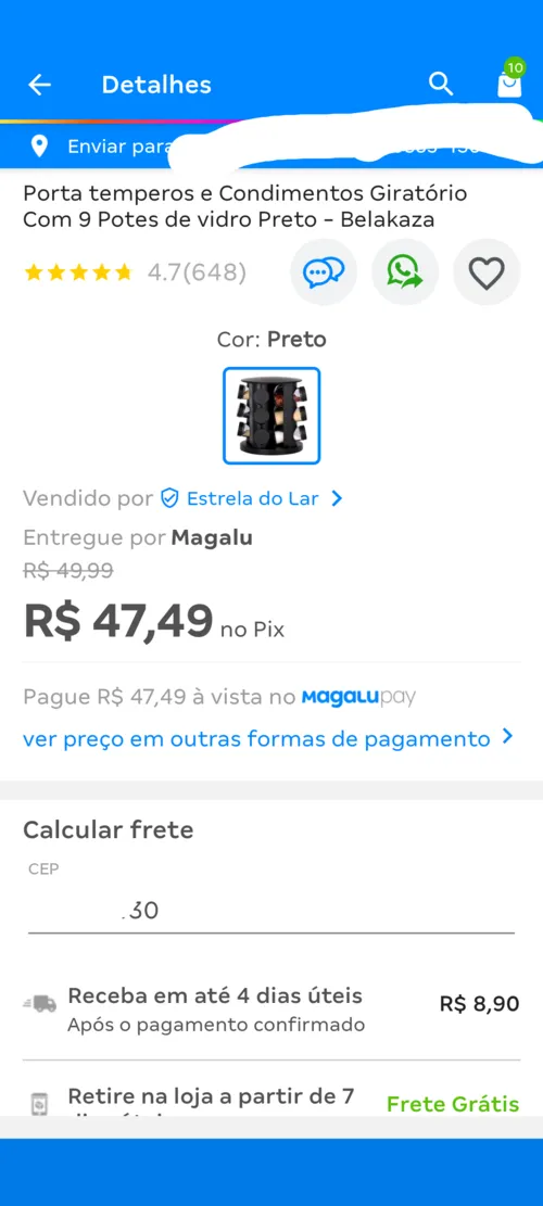 Imagem na descrição da promoção