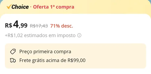 Imagem na descrição da promoção