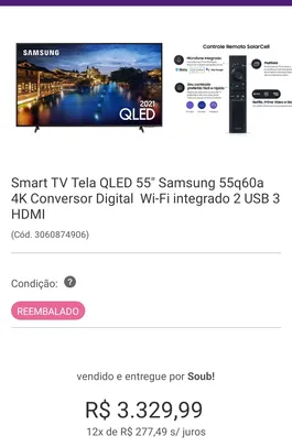 TV QLED 55'
