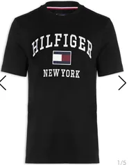 T-shirt Masculina Modern Varsity Tee - Tommy Hilfiger - Preto  - Shop2gether