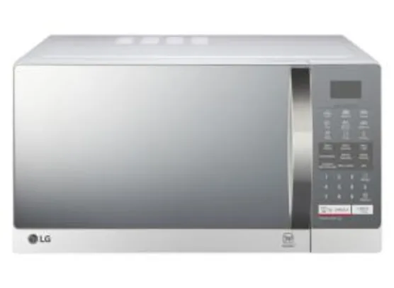 Saindo por R$ 499: Micro-ondas LG Easy Clean Grill Prata Espelhado 30L MH7057Q - R$499 | Pelando