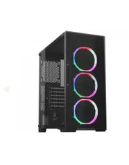 Gabinete Gamer Redragon Mixmaster, Mid Tower, Vidro Temperado, Black, ATX | R$340