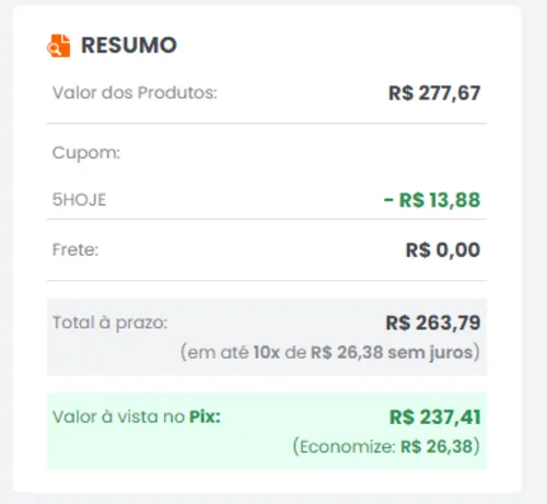 Imagem na descrição da promoção