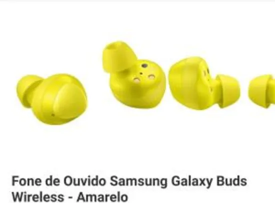 Saindo por R$ 332,22: Fone de Ouvido Samsung Galaxy Buds Wireless - Amarelo | R$ 332 | Pelando