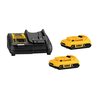 DEWALT Kit de Baterias FLEXVOLT Litio-Ion 20V MAX* 2.0A sem Fio com Carregador (2 Peças) DCB203C2