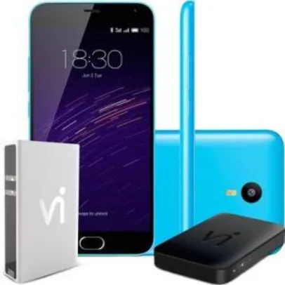 Smartphone Meizu M2 Note Phonestation, 16GB + Kit ViCenter | R$664
