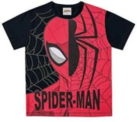 Camiseta em Meia Malha Spider-Man, Fakini