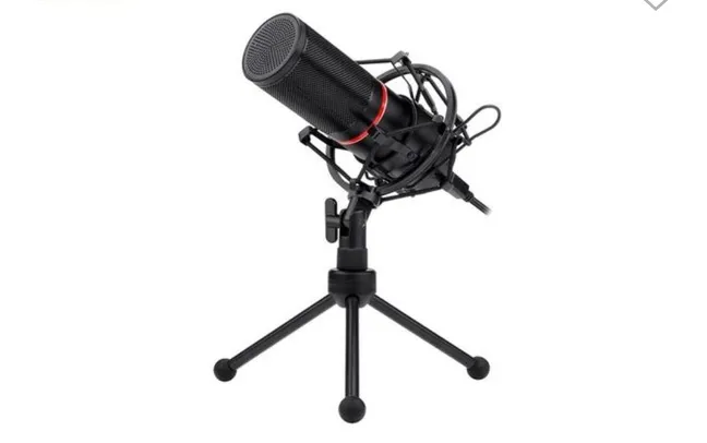 Microfone Condensador Gamer Redragon Blazar GM300, LED, USB Plug and Play | R$380