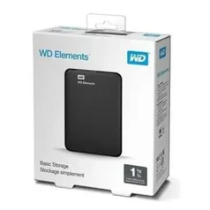 HD Externo 1.0 TB Western Digital Preto USB 3.0 WDBUZG0010BBK