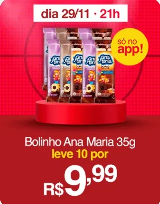 10 unidades Bolinho Ana Maria 