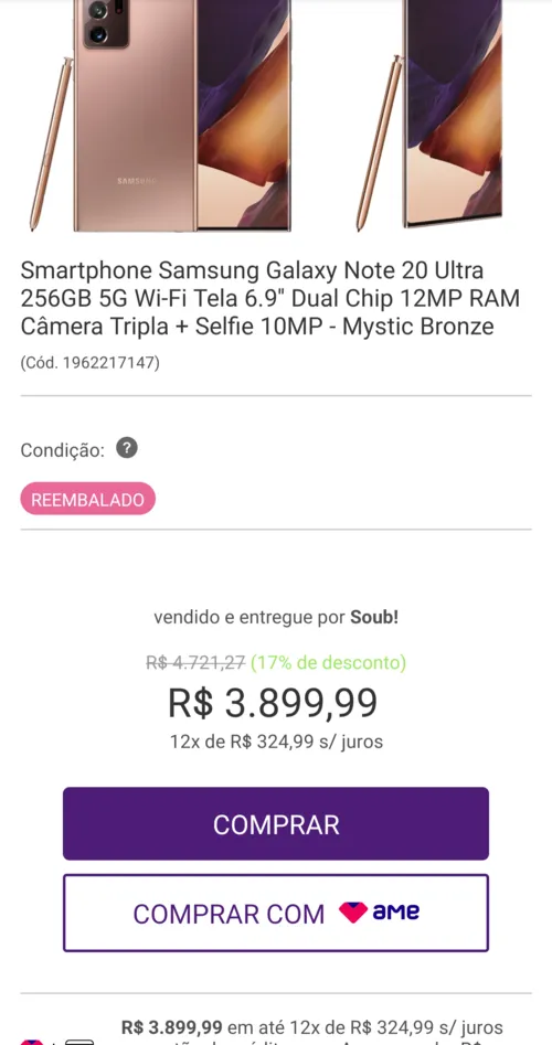 Imagen na descrição da promoção