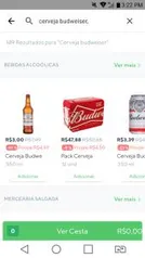 [Rappi - Carrefour - Campinas] Cerveja Budweiser Pilsen Garrafa 550ml - R$3