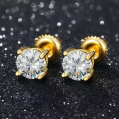 Brincos de Moissanite