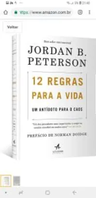 12 Regras Para a Vida. Um Antídoto Para o Caos - R$20