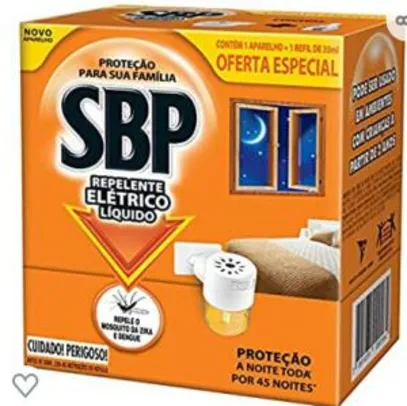 (comprando com recorrência) Repelente Elétrico Líquido 45 Noites Kit Com Aparelho e Refil, SBP - R$8