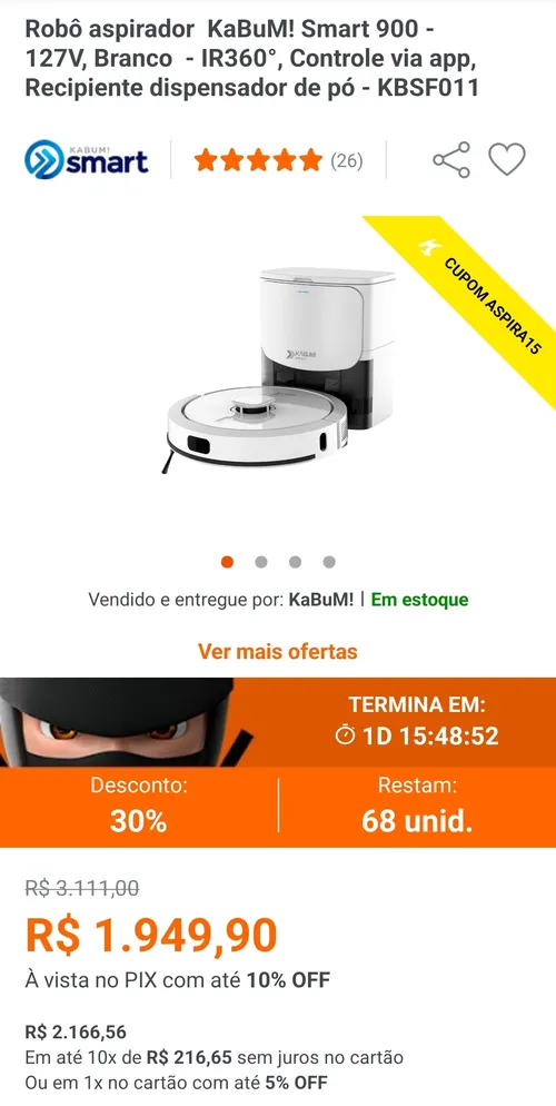 Imagem na descrição da promoção