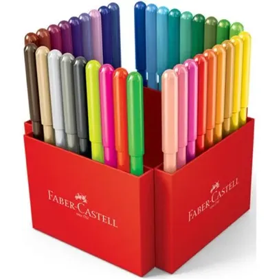 Canetinha Hidrográfica, Faber-Castell, 15.0136VVZF, Vai E Vem, 36 Cores Neon, Cor: Multicor