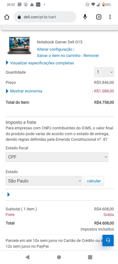 Imagem na descrição da promoção