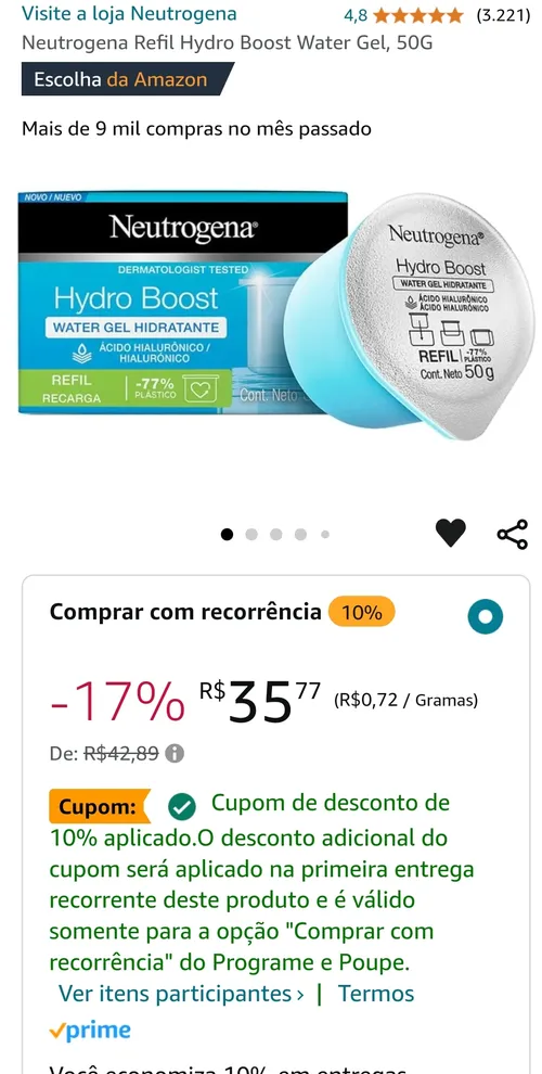 Imagem na descrição da promoção