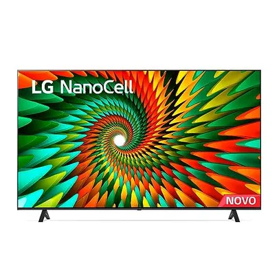 Smart TV 75" 4K LG NanoCell 75NANO77SRA Bluetooth ThinQ AI Alexa Google assistente Airplay 3 HDMI