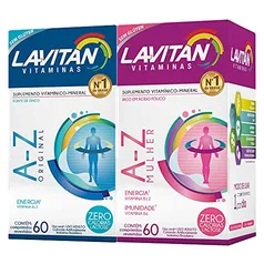 Suplemento Lavitan A-z Homem E Mulher 60 Caps Cada Original