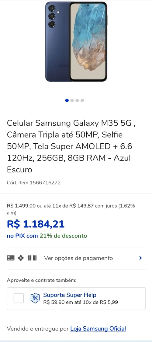 Imagem na descrição da promoção