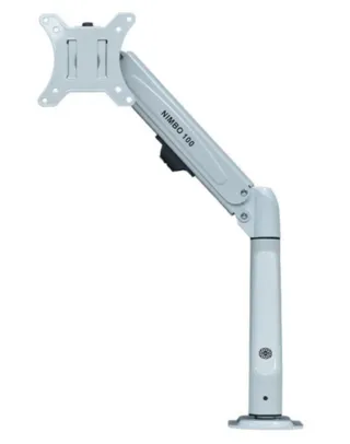 Suporte Articulado Com Pistao a Gas Para Monitor Zinnia Nimbo 100, 17 Pol. a 27 Pol. Branco, ZNO-ZNNBO100-WH01