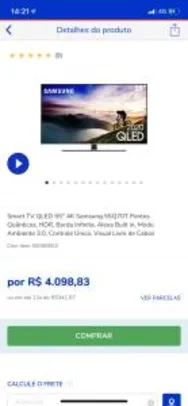[APP] Smart TV QLED 55" 4K Samsung 55Q70T | R$4.099