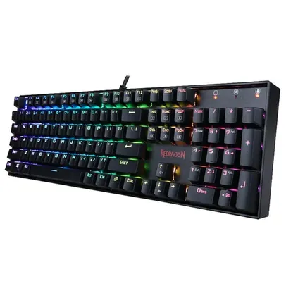 Teclado Mecânico Redragon Mitra, RGB, Switch Outemu Brown, ABNT2, Preto - K551RGB-1 (PT-BROWN)