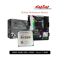 Amd Ryzen 5 5600x + Asrock B450M Steel Legend | R$1.886