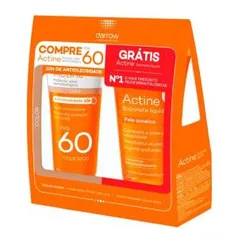 Kit Protetor Solar Facial Darrow Actine FPS60 Color 40g + Sabonete Líquido 60ml | R$50