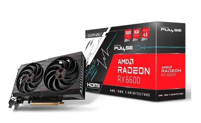 Placa de Vídeo Sapphire Pulse Radeon RX 6600, 8GB, GDDR6, FSR, Ray Tracing, 11310-01-20G