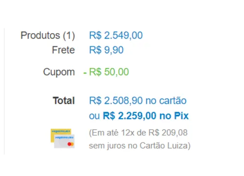 Imagem na descrição da promoção