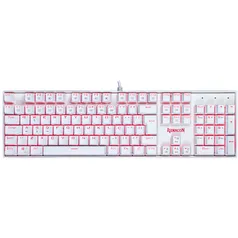 Teclado Mecânico Gamer Redragon Mitra Lunar K551W, Switch Brown, ABNT2, White R$240