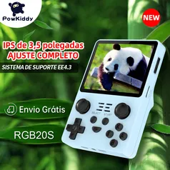 Game Console para Crianças, Retro Open Source System, Tela IPS, Presentes para Crianças, Novo RGB20S, RK3326, 3.5 ", 4:3