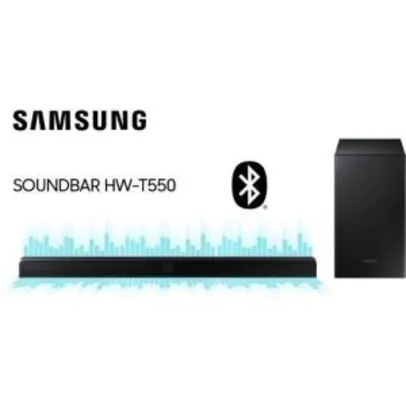 Saindo por R$ 1149,99: [ AME R$ 1.126,99 ] Soundbar Samsung HW-T550 Bluetooth com 2.1 Canais 320W e Subwoofer Sem Fio | R$1149 | Pelando