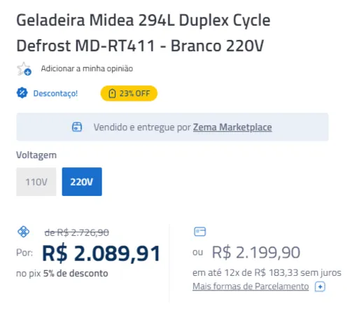 Imagem na descrição da promoção