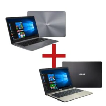 Notebook X510UR-BQ167T Cinza CORE i7 8Gb 1TB FULL HD NANO EDGE NVIDIA GEFORCE 930MX + Notebook X541UA-GO1986T Preto