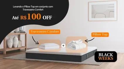 Kit Casal com Pillow Top + Travesseiro Comfort - Emma Colchoes