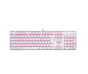 Teclado Mecânico Gamer Redragon Mitra Lunar K551W, Switch Red, ABNT2, White