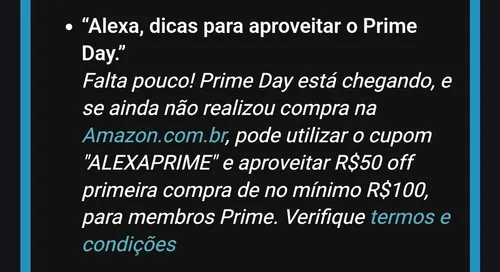 Imagem na descrição da promoção