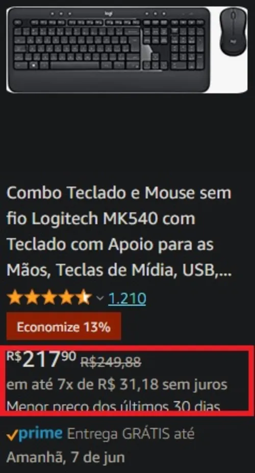 Imagem na descrição da promoção