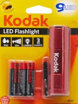 Lanterna 9-LED + 3 Pilhas AAA Palito Comum, Kodak (Frete Prime) R$10