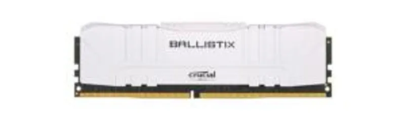 Memória Ram Crucial Ballistix 8GB DDR4 3000 Mhz, CL15, Branco | R$250