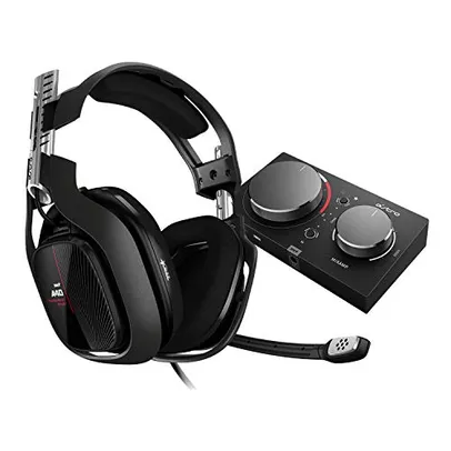 Headset ASTRO Gaming A40 TR + MixAmp Pro TR Gen 4 com Áudio Dolby para Xbox Series, Xbox One, PC, Mac - Preto/Vermelho