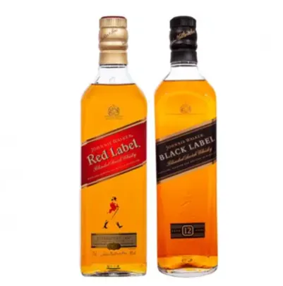 Kit Johnnie Walker Black Label + Red Label - 750ml