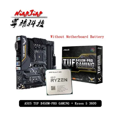 Processador Ryzen 5 3600 + Placa mãe Asus TUF B450m PRO-GAMING | R$1349