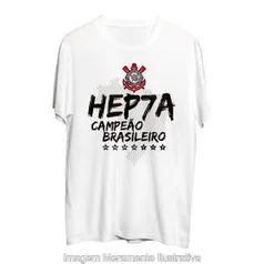 Camisa Corinthians Hepta Campeão Masculina - Branco - tamanho P - R$24