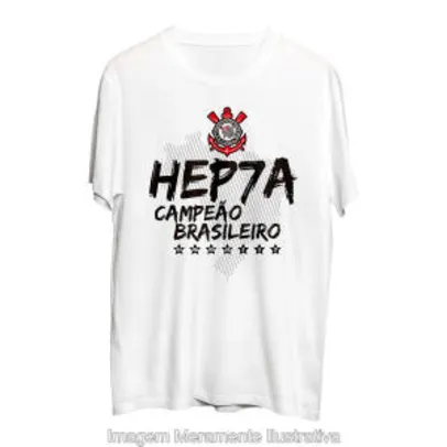 Camisa Corinthians Hepta Campeão Masculina - Branco - tamanho P - R$24