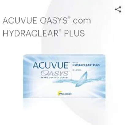 Lente de contato acuvue oasys hydraclear plus Johnson | R$92